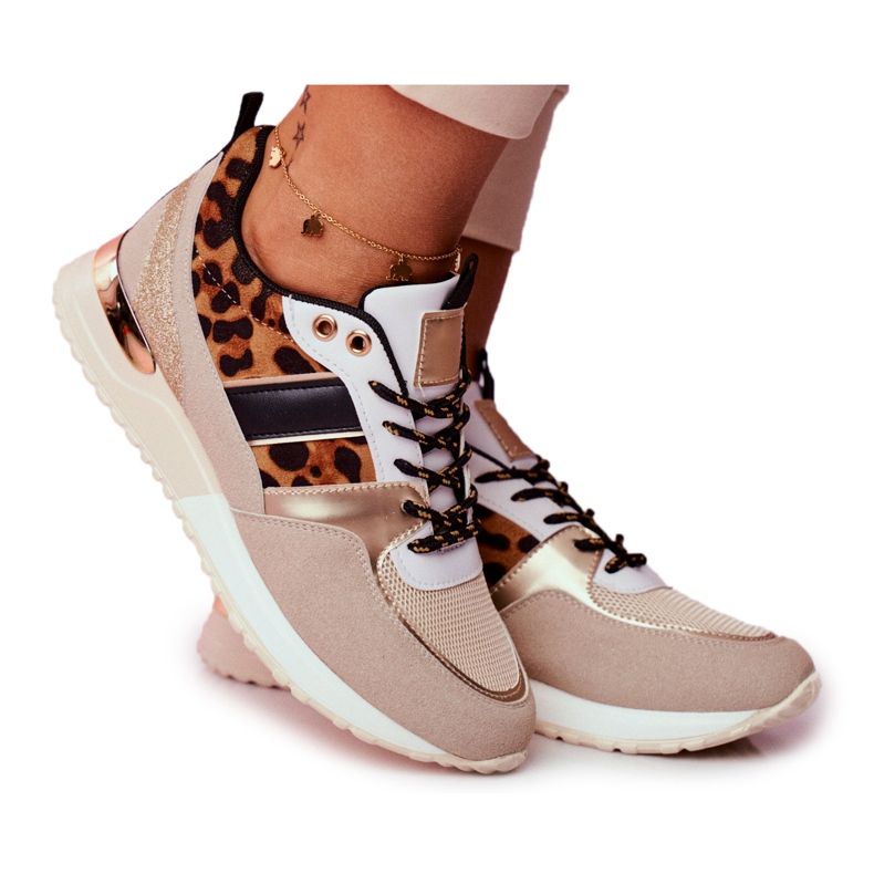 Women's Sport Shoes Beige Leopard Himme