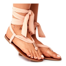 FS1 Women's Sandals Flip-flops Tied Beige Derryl
