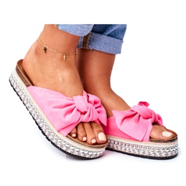 Women's High Slippers Fuchsia Mortigo pink