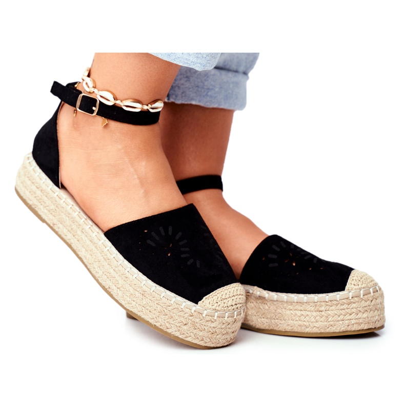 PS1 Women's Espadrilles On The Black Palermo Linen Platform