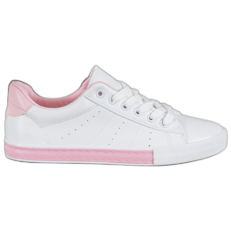 SHELOVET White Sneakers With Eco Leather