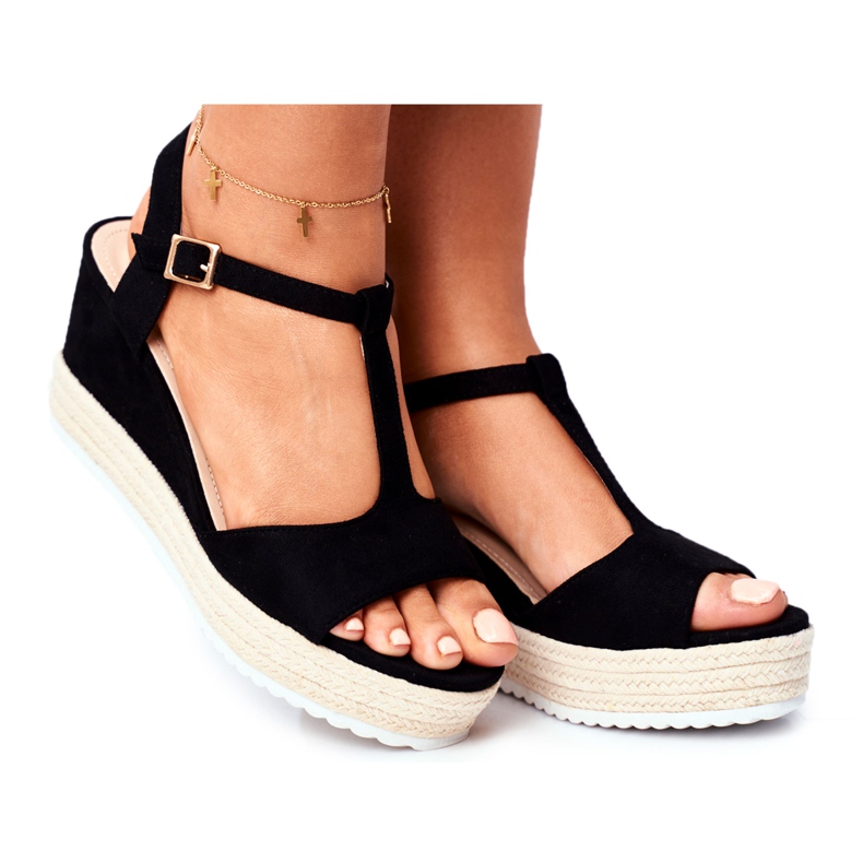 SEA Women's Sandals On Wedge Black Papillon SEA Women's Sandals On Wedge Black Papillon
