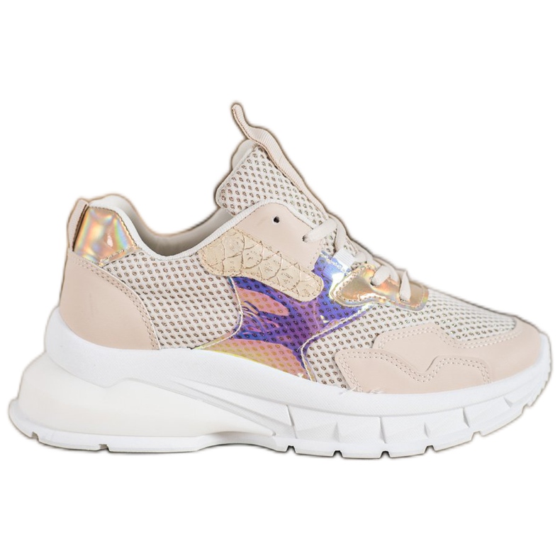 Mannika Fashionable Sneakers With Mesh brown