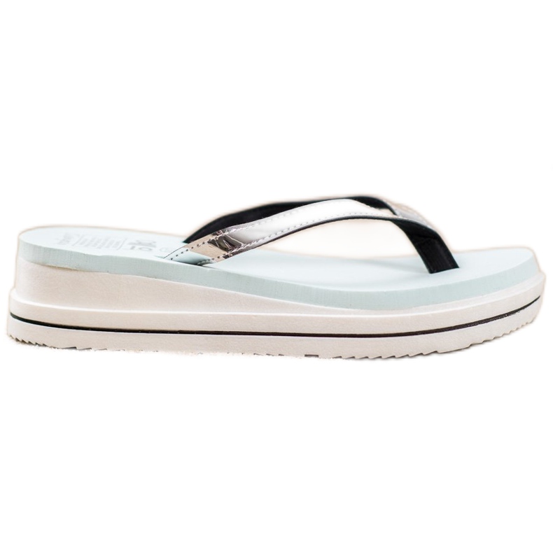 SHELOVET Wedge Flip-Flops blue