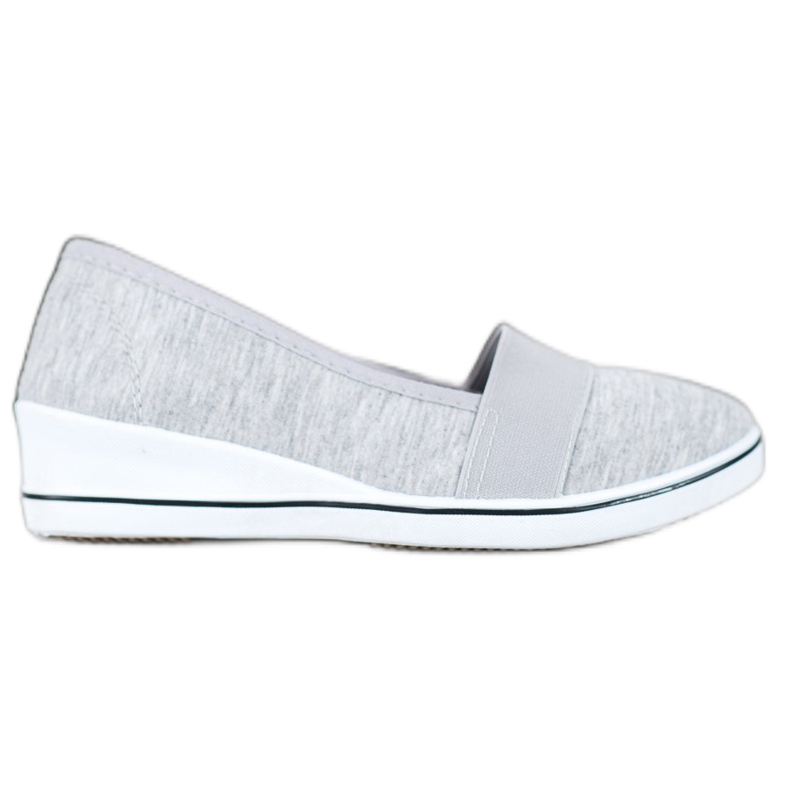 Renda Gray Slipons On Wedge grey