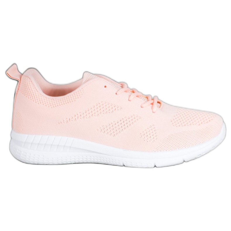 Renda Openwork Sport Shoes pink