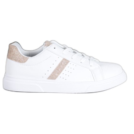 SHELOVET Sport Shoes With Glitter white SHELOVET Sport Shoes With Glitter white