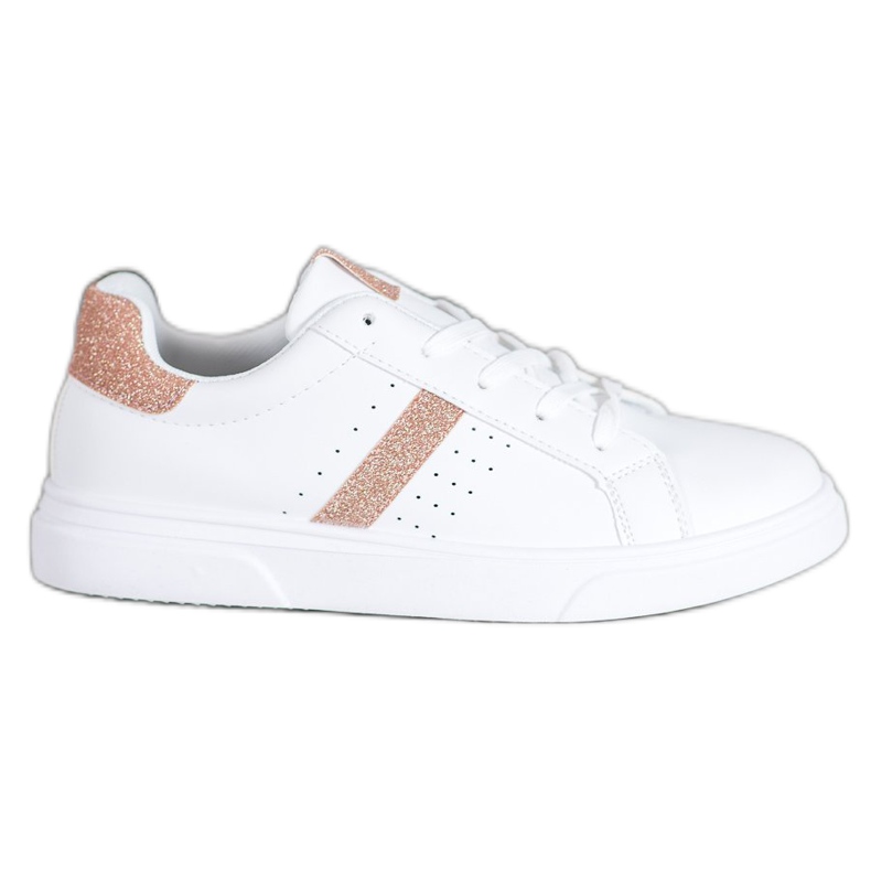 SHELOVET Sport Shoes With Glitter white