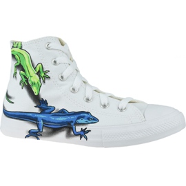 Converse Lizards Chuck Taylor All Star High Kids 667943C white grey Converse Lizards Chuck Taylor All Star High Kids 667943C white grey