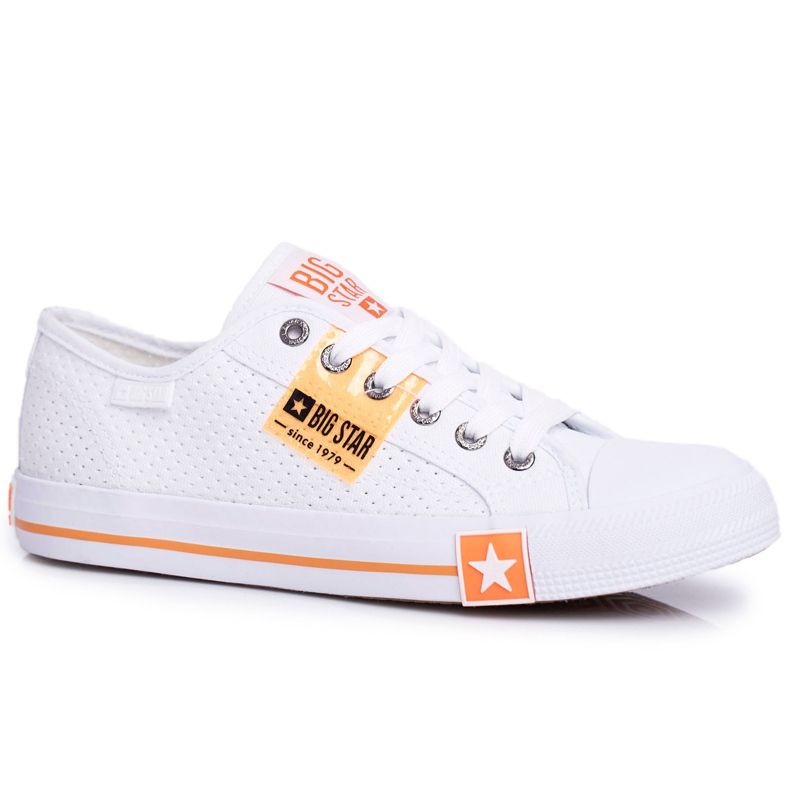 Women's Sneakers Big Star Openwork White FF274035