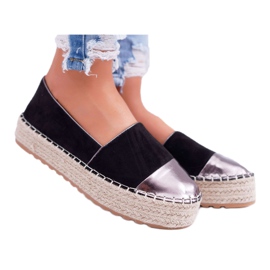 Women's Espadrilles Black Ringer Platform yellow