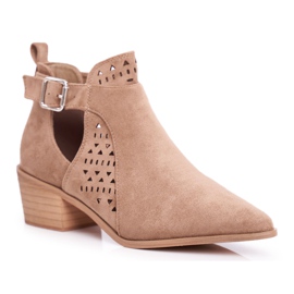 Bellucci Women's boots with a cut-out spring Beige Rita