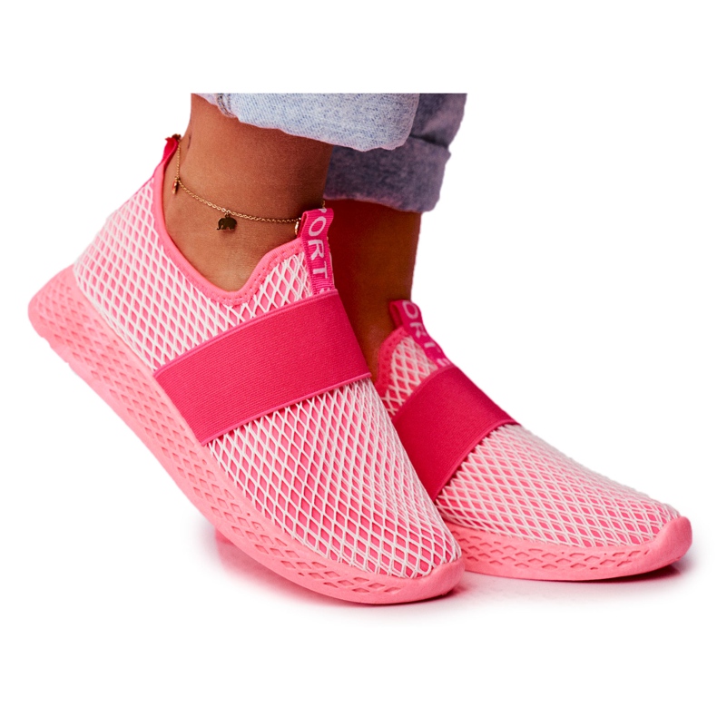 PS1 Women's Sport Slip-on Shoes Light Neon Pink La Fiesta