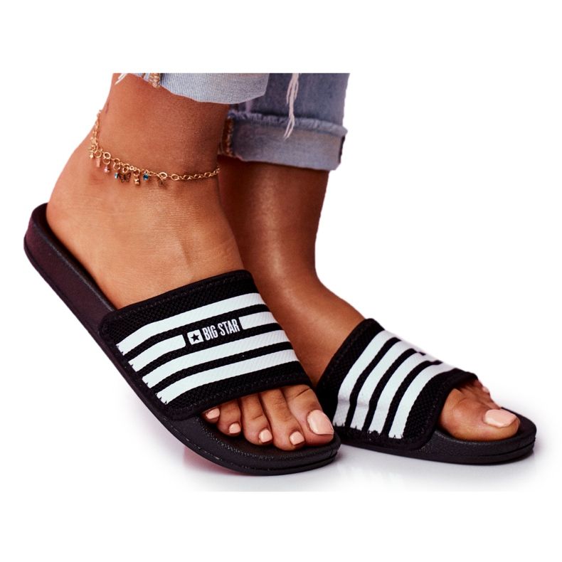 Women's Slippers Big Star Black FF274A353 white Women's Slippers Big Star Black FF274A353 white