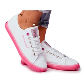Women's Sneakers Cross Jeans White Pink FF2R4075C