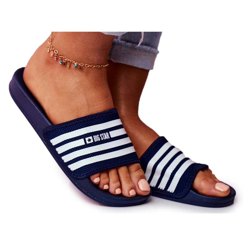 Women's Slippers Big Star Navy Blue FF274A356 Women's Slippers Big Star Navy Blue FF274A356