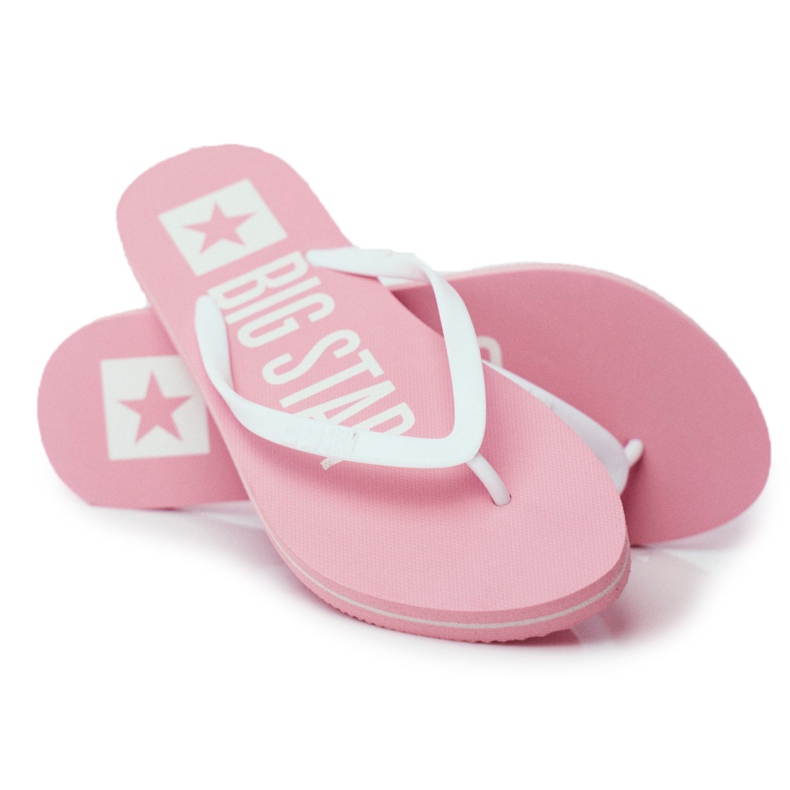 Women's Slippers Flip-flops Big Star Pink FF274A319 Women's Slippers Flip-flops Big Star Pink FF274A319