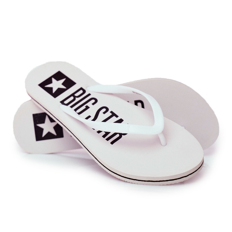 Women's Slippers Flip-flops Big Star White FF274A320