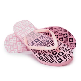 Women's Slippers Flip-flops Big Star Pink FF274A304