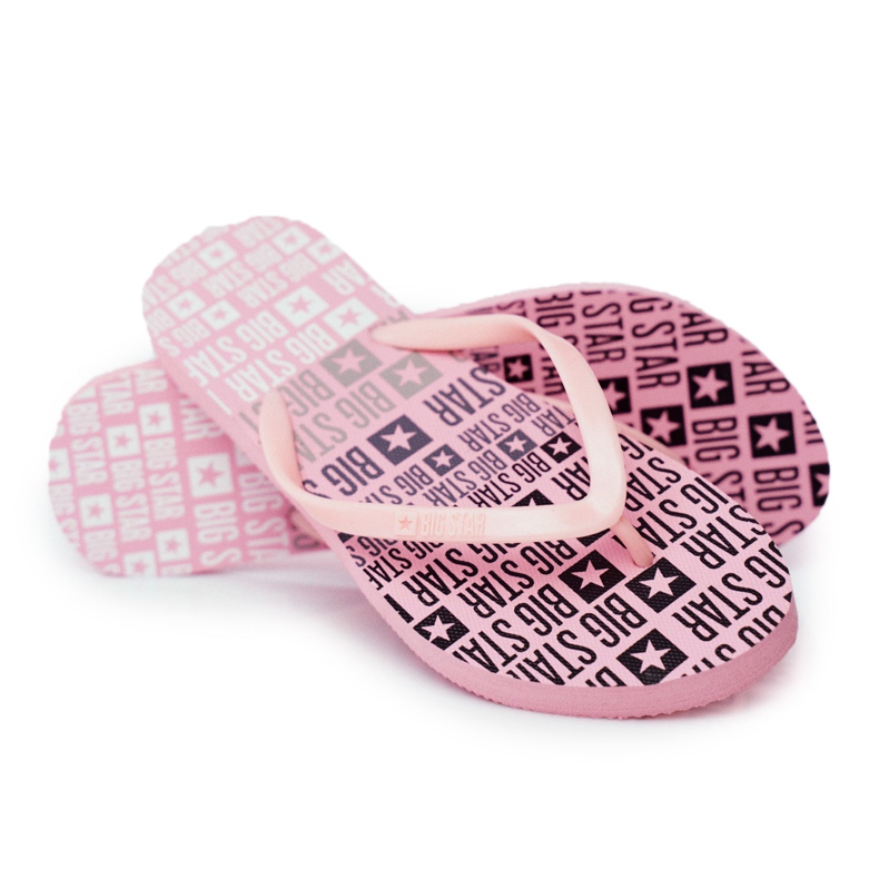 Women's Slippers Flip-flops Big Star Pink FF274A304