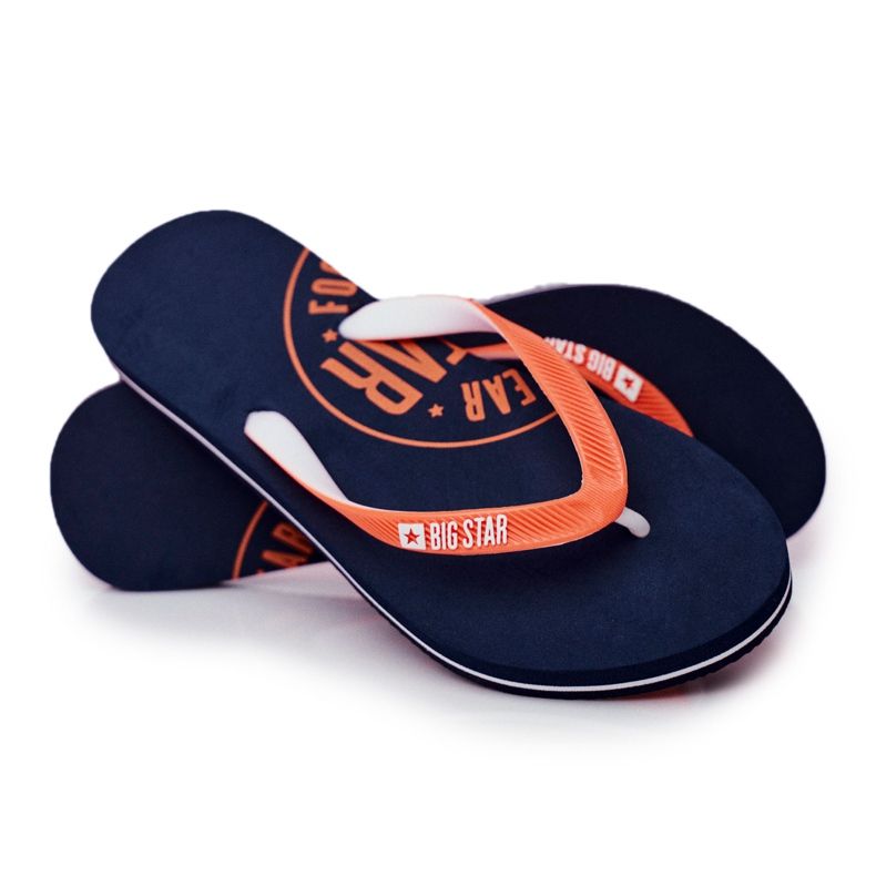 Women's Slippers Flip-flops Big Star Navy Blue FF274A297