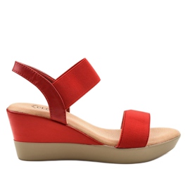 Red wedge sandals 9R170