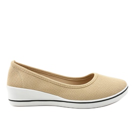 Beige sneakers on the wedge HC-0307