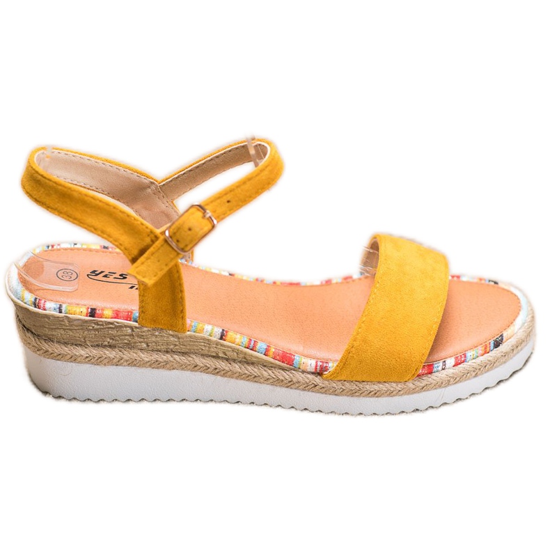 Yes Mile Comfortable Suede Sandals yellow
