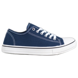 SHELOVET Classic tied Sneakers navy blue SHELOVET Classic tied Sneakers navy blue