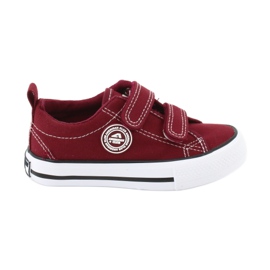 American Club Burgundy Velcro sneakers American LH39 red