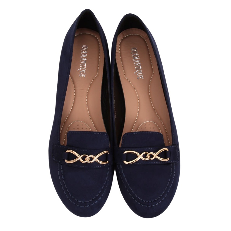 Women's navy blue loafers 2S2018-157 D.BLUE