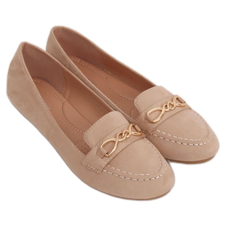Women's beige loafers 2S2018-157 Beige