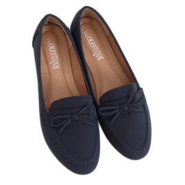 Women's navy blue loafers 98-30 DK.BLUE