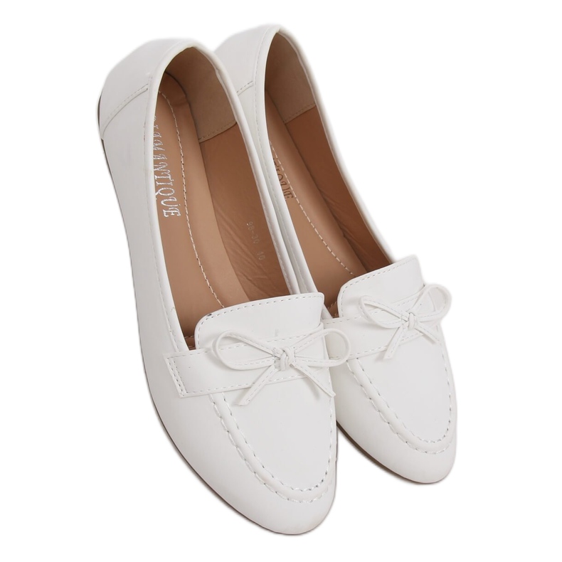 Women's loafers white 98-30 White