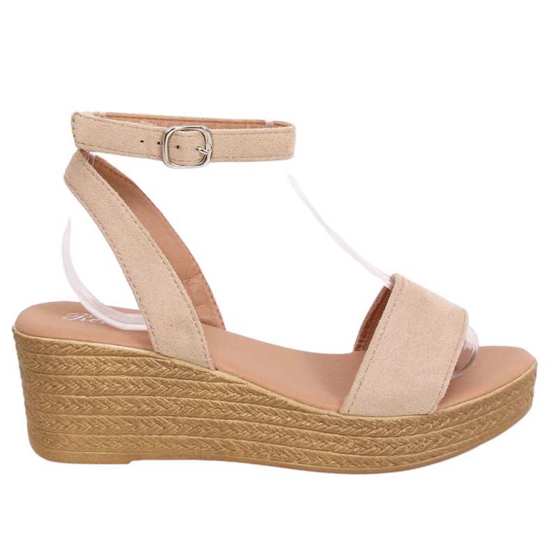 Beige wedge sandals 019-18 Beige
