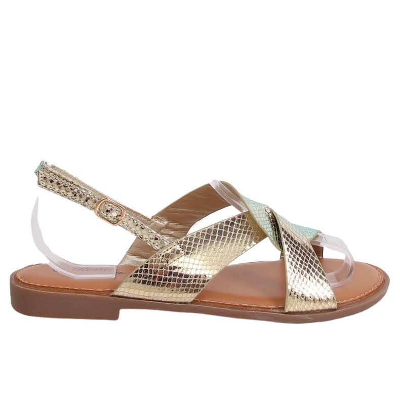 Gold women's sandals 222-31 Gold golden