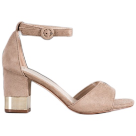 Filippo Sandals With Decorative Heel brown Filippo Sandals With Decorative Heel brown