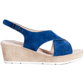 Filippo Light Leather Sandals blue