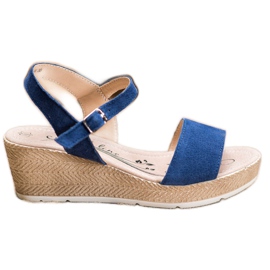 Filippo Casual Leather Sandals blue