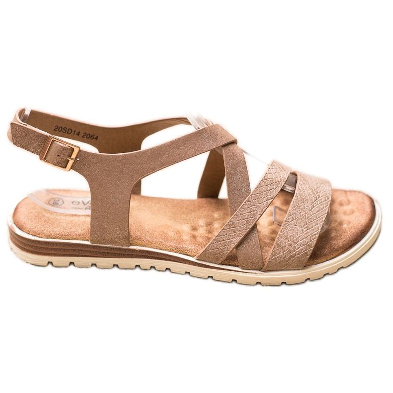 Evento Brown Sandals With Eco Leather