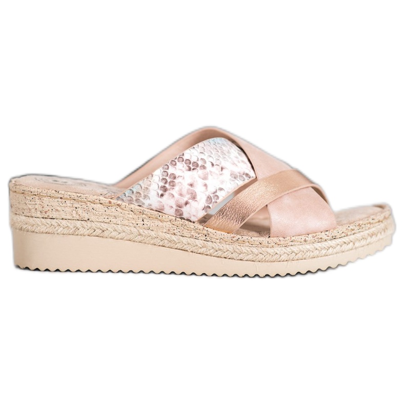 Evento Fashionable Powder Slippers pink