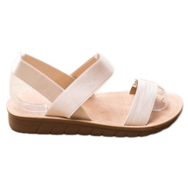 Sea Elves Slip-on Sandals On The Platform brown Sea Elves Slip-on Sandals On The Platform brown
