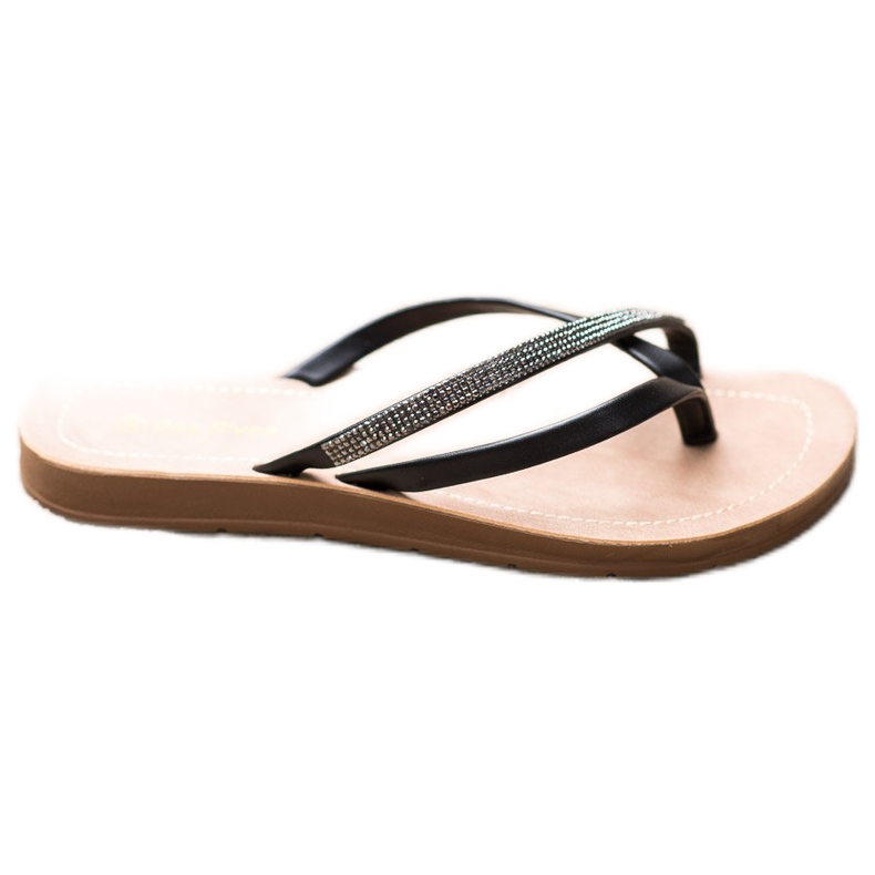 Sea Elves Elegant black flip-flops