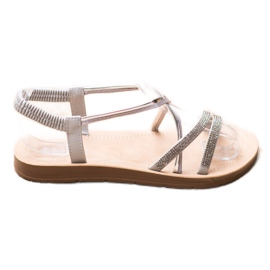 Sea Elves Sandals With Silver Ornaments grey