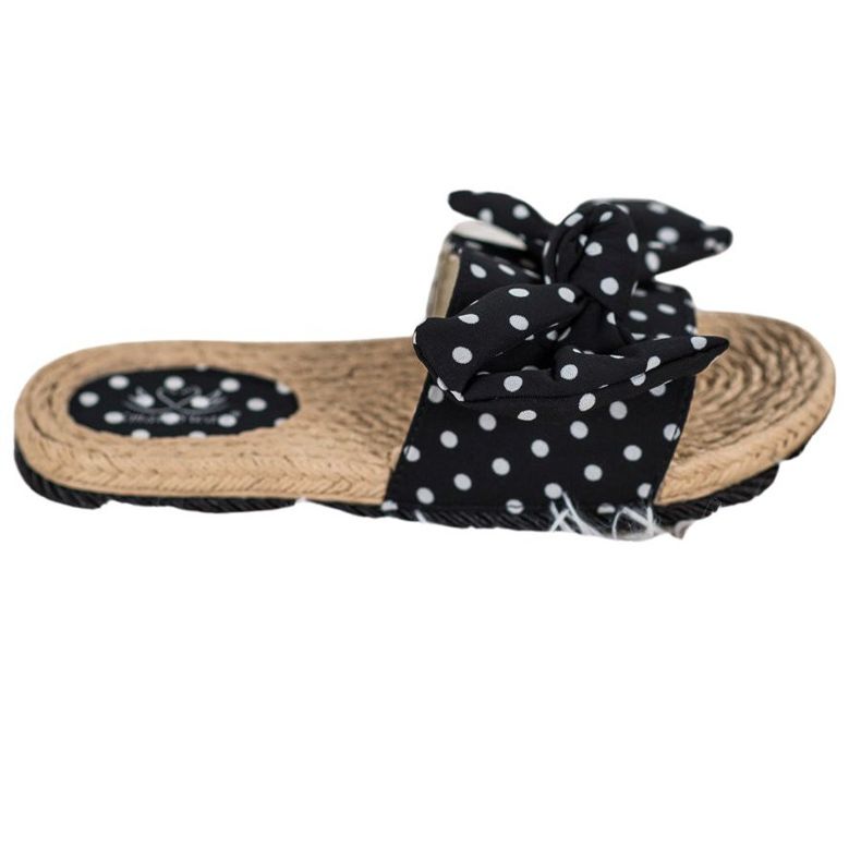 Small Swan Fashionable Slippers With A Bow black