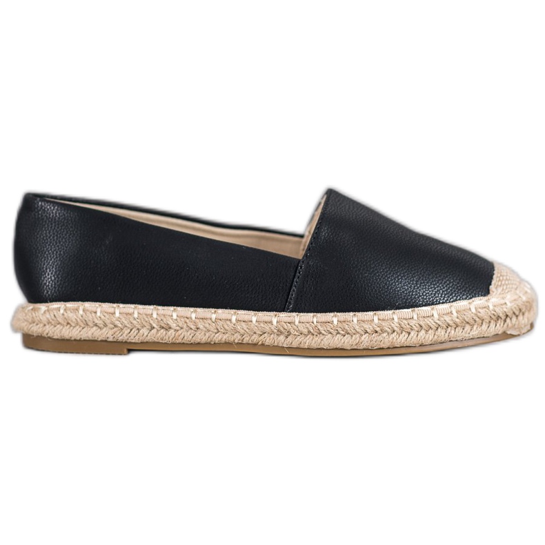 SHELOVET Light eco leather espadrilles black SHELOVET Light eco leather espadrilles black