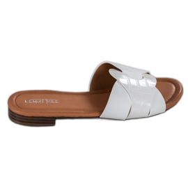 SHELOVET Elegant Eco Leather Slippers white SHELOVET Elegant Eco Leather Slippers white