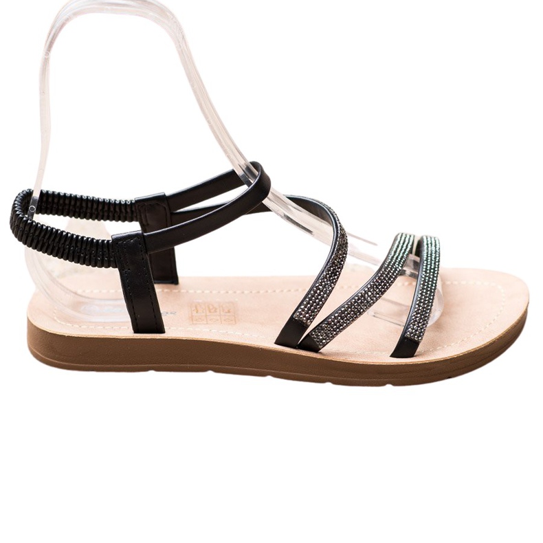 Sea Elves Elegant Slip-On Sandals black
