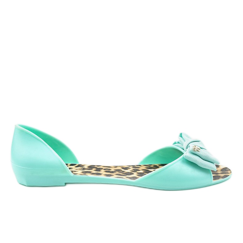 Blue sandals with leopard print KM01-8