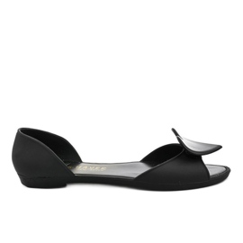 Black melissa rubber ballerinas with a heart KM121-8